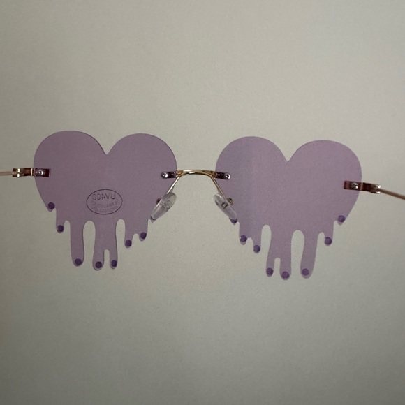 Heart-Shaped Drip Sunglasses - Picture 2 of 3